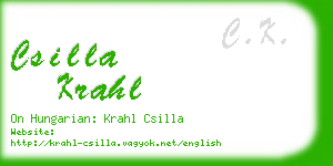 csilla krahl business card